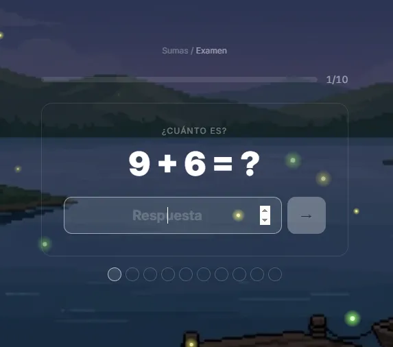 Examen de sumas — Mecanización, consolidación y evaluación
